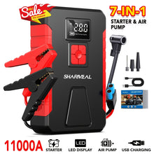 Load image into Gallery viewer, Portable Car Jump Starter with Air Compressor