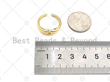 Load image into Gallery viewer, Gold Heart Star Signet Adjustable Ring, Sku#X185