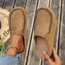 Load image into Gallery viewer, Women's Outdoor Closed-Toe Suede Half-Slipper | Thick PU Sole | Slip-On Vintage Style