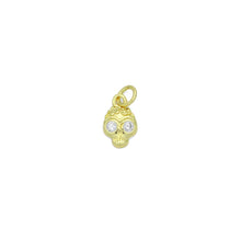 Load image into Gallery viewer, Cute CZ Skull Head Charm Pendant, Sku#LK1155