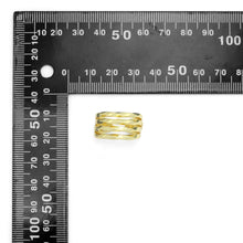 Load image into Gallery viewer, Slippy Gold Silver Twisted multiline Ring, Sku#A397