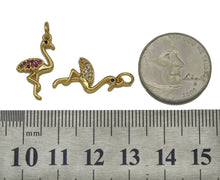 Load image into Gallery viewer, CZ Gold Ostrich Charm, Sku#F1494