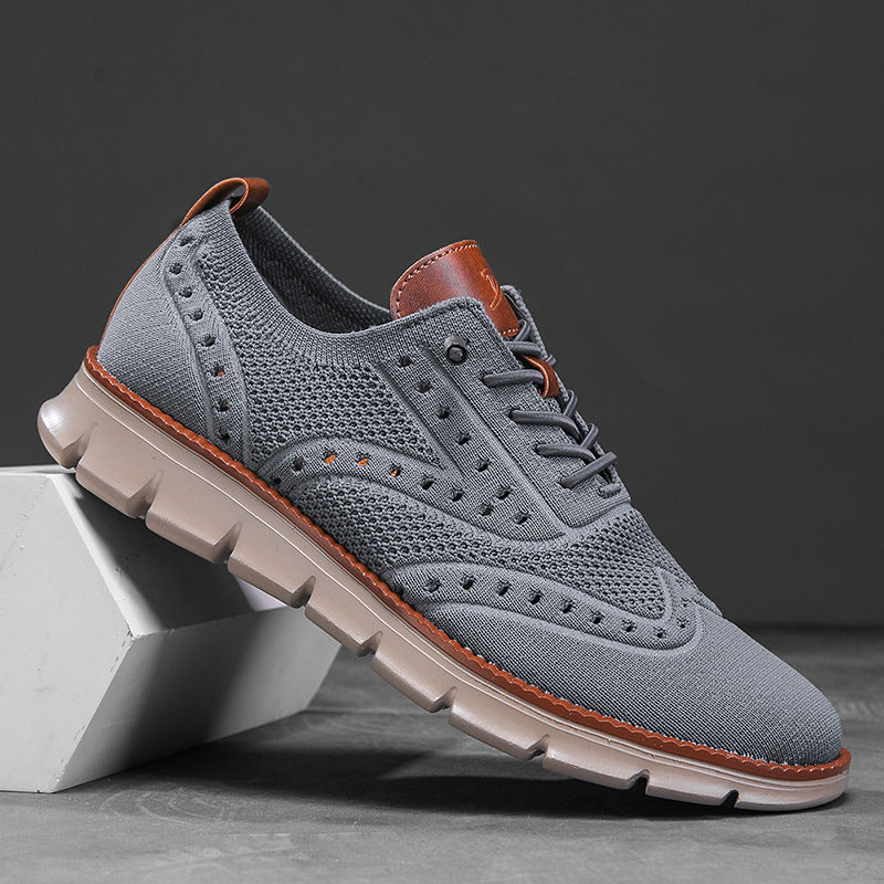 Men's Breathable Mesh Lightweight Casual Sneakers - Slip-On Walking Shoes