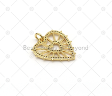 Load image into Gallery viewer, CZ Heart Frame Charm, Sku#LK524