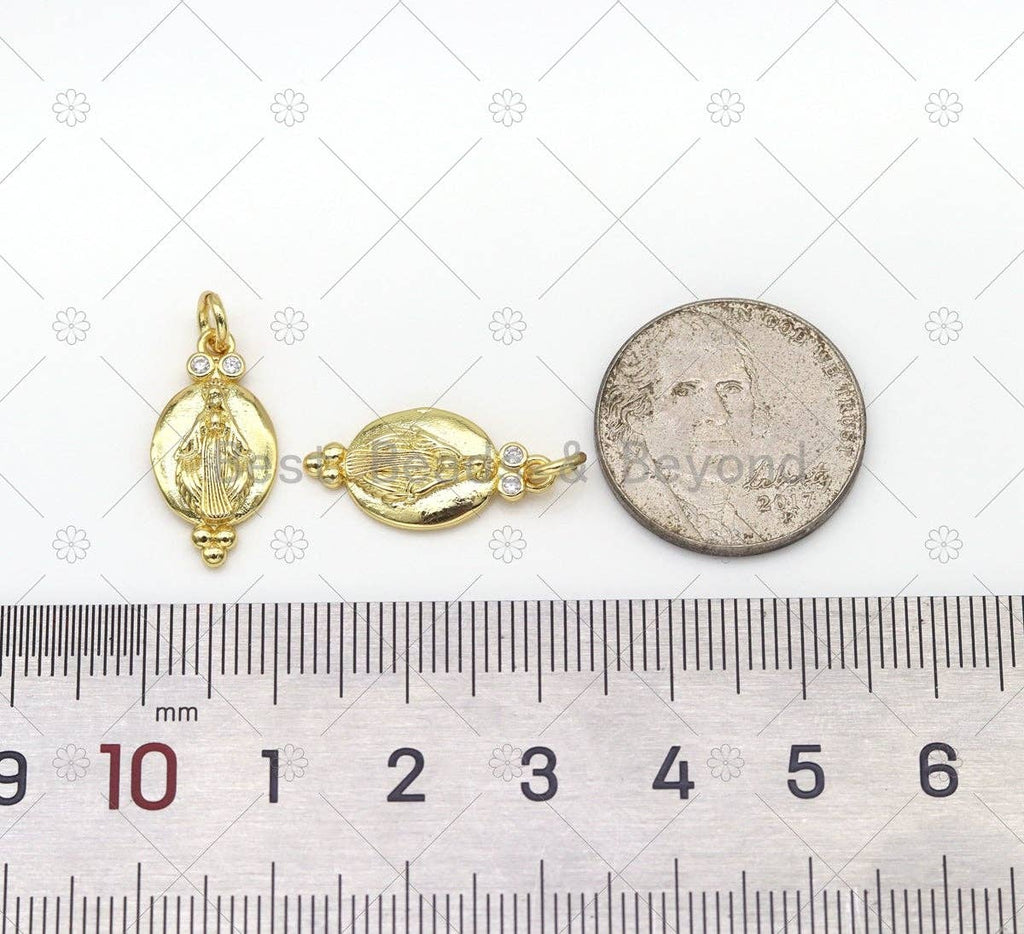 CZ Virgin Mary Charm, Sku#LK537