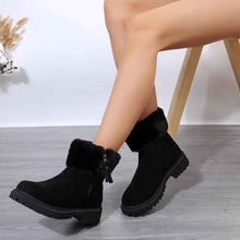 Load image into Gallery viewer, Women's Plush Lined Winter Snow Boots Side Zipper Thick Heel Anti-Slip Outdoor Boots