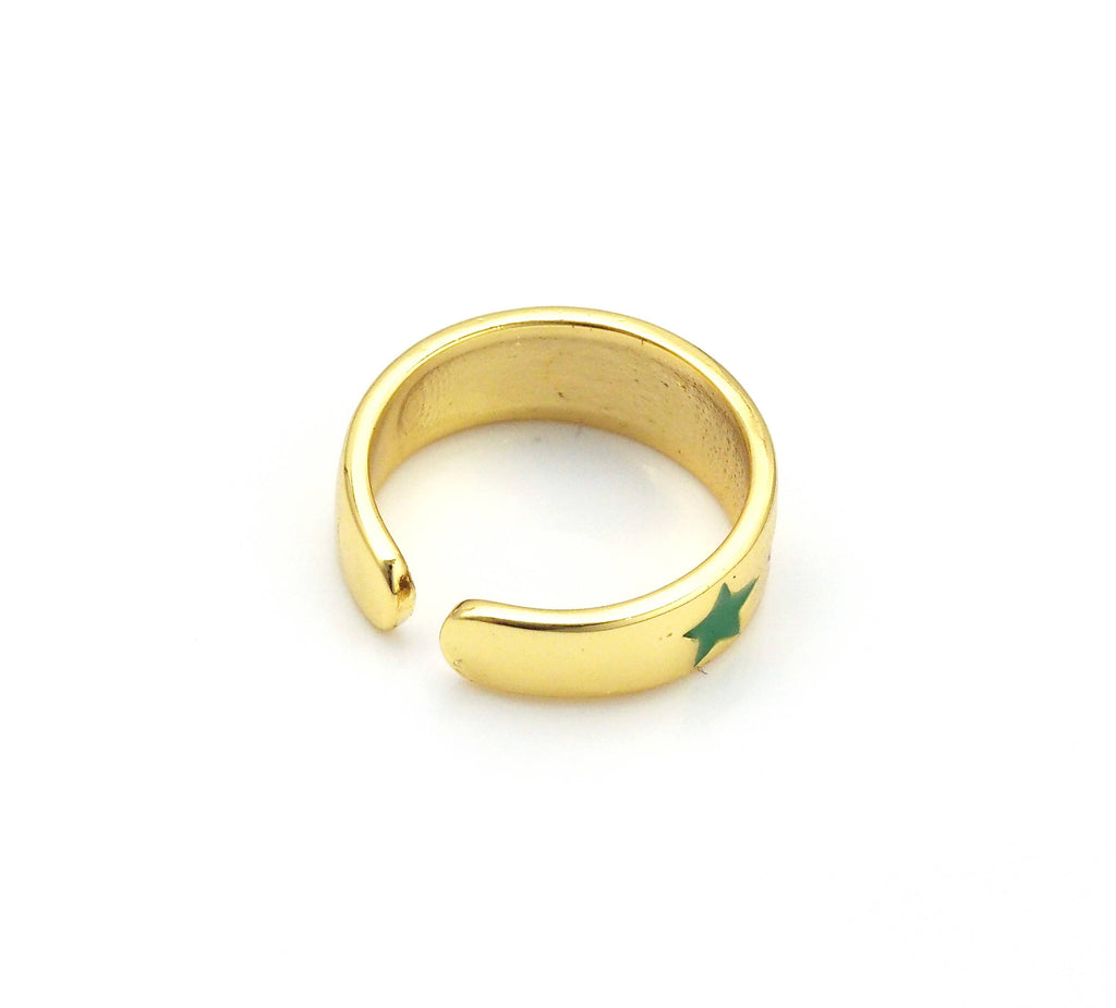 Colorful Multi Star Adjustable Ring, FH176