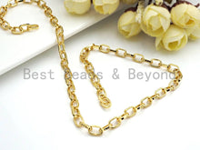 Load image into Gallery viewer, 6x9mm Textured Paper Clip Chain by Yard, E512