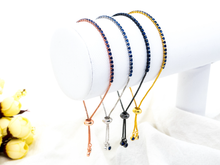 Load image into Gallery viewer, Dainty Cobalt Blue CZ Bracelet, p47