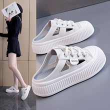 Load image into Gallery viewer, Women's Cutout Slide Sneakers | Breathable Lightweight Platform Half-Slippers