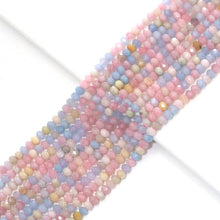 Load image into Gallery viewer, Genuine Morganite Rondelle Faceted Beads, 4x6mm, Sku#U1511