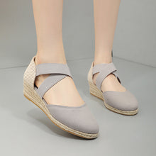 Load image into Gallery viewer, Women's Canvas Wedge Sneakers | Height-Increasing Closed-Toe Elastic Slip-On Shoes