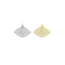 Load image into Gallery viewer, Gold Silver CZ Evil Eye Charm Pendant,Sku#LX850