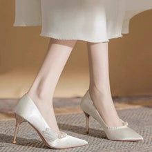 Load image into Gallery viewer, Women's Mary Jane Stiletto Heels | Open-Toe Crossover Strap Formal Shoes