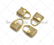 Load image into Gallery viewer, Dainty Gold Padlock Clasp Charms, Dainty Lock Charms, Padlock Clasp, Gold Charm, Gold Pendant, Padlock Necklace Charms, 11x16mm, Sku#LK121