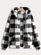 Load image into Gallery viewer, Fashionable Casual Zip-up Plush Hoodie With Long Sleeves
