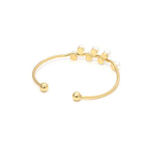 Load image into Gallery viewer, White Pearl Gold Adjustable Bracelet, Sku#B358