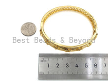 Load image into Gallery viewer, Micro Pave Star Bangle Bracelet, Sku#X156