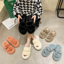 Load image into Gallery viewer, Women's Fuzzy House Slippers | Faux Fur Fluffy Bedroom Slides