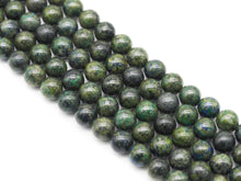 Load image into Gallery viewer, Genuine Green Blue Chrysocolla Round Smooth Beads, Sku#U1393