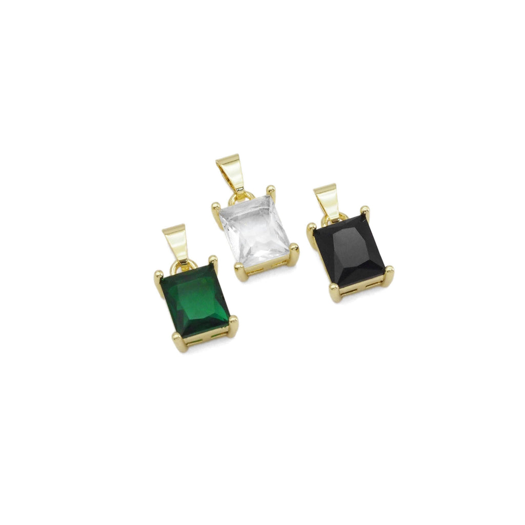 Rectangle CZ Charm, Sku#LX401
