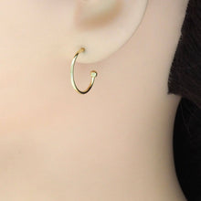 Load image into Gallery viewer, Gold hoop with ball end Earrings, Sku#LX385