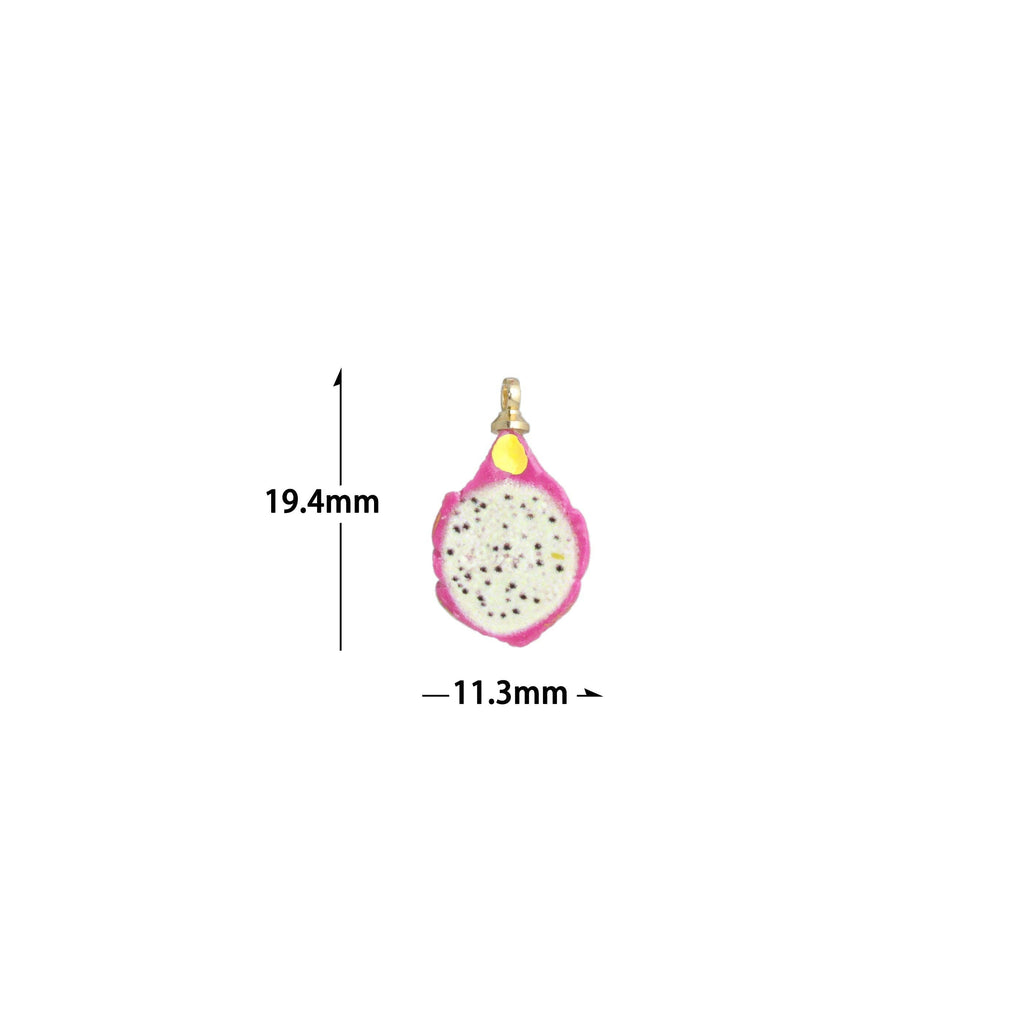 Enamel Dragon Fruit Charm Pendant,Sku#LK1249
