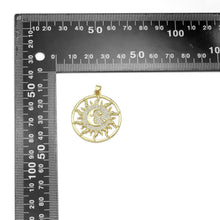 Load image into Gallery viewer, CZ Sun Cresent Moon Star Charm, Sku#LK917