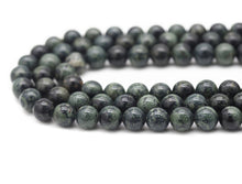 Load image into Gallery viewer, Natural Dark Green Kambaba Jasper Round Smooth Beads, Sku#U1329