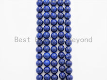 Load image into Gallery viewer, High Quality Natural Lapis Smooth Round Beads, U348