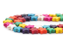 Load image into Gallery viewer, 12mm Multicolor Howlite Smooth Star Beads, Sku#U1444