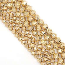 Load image into Gallery viewer, Diamond Cut Light Gold Lava Beads, Sku#S155