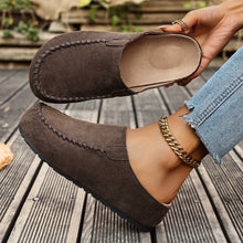 Load image into Gallery viewer, Women's Outdoor Closed-Toe Suede Half-Slipper | Thick PU Sole | Slip-On Vintage Style