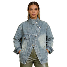 Load image into Gallery viewer, Irregular Single-pocket Denim Jacket