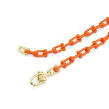 Load image into Gallery viewer, Colorful Enamel Metal U Chain necklace with Rectangle clasp,