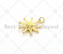Load image into Gallery viewer, Sunflower Shape Pendant/Charm,18K Gold Filled Star Charm, Necklace Bracelet Charm Pendant, 21x19mm,Sku#F1408