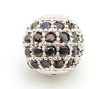Load image into Gallery viewer, 6mm/8mm/10mm Black CZ Micro Pave Ball Beads, sku#G307