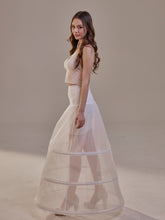 Load image into Gallery viewer, A-Line Wedding Dress Crinoline Skirt , 3 Hoops &amp; Waist Corsage