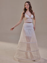 Load image into Gallery viewer, A-Line Wedding Dress Crinoline Skirt , 3 Hoops &amp; Waist Corsage