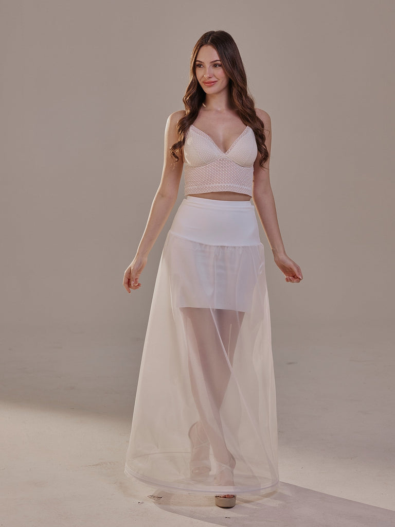 A-Line Wedding Dress Petticoat , One Hoop Underskirt with Waist Corsage
