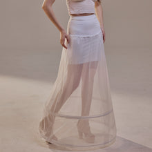 Load image into Gallery viewer, A-Line Wedding Dress Petticoat , Two Hoops Underskirt with Waist Corsage