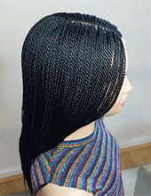 Load image into Gallery viewer, Senegalese Micro Twist Braided Wig | Bob Length | Light Passion Twist | Lace Front Wig | Black Women