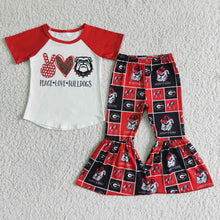 Load image into Gallery viewer, Girl Peace Love Team Set Outfit
