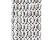 Load image into Gallery viewer, Natural Hematite Matt Silver Long Oval Beads, Old Man Head Carved, Oval Metallic Gemstone Beads, 8'' Full Strand, Sku#W52