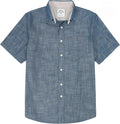 Dubinik® Mens Short Sleeve Button Down Shirts 100% Cotton Plaid Men's Casual Button-Down Shirts with Pocket