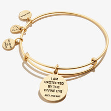 Load image into Gallery viewer, Evil Eye + Sodalite Charm Bangle