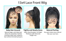 Load image into Gallery viewer, 30" Braided Lace Front Wig for Black Women | African Braids with Baby Hair | Synthetic Glueless Mat Wig