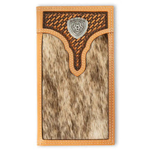 Load image into Gallery viewer, Ariat Brindle Calf Hair Basketweave - Men's Rodeo Wallet