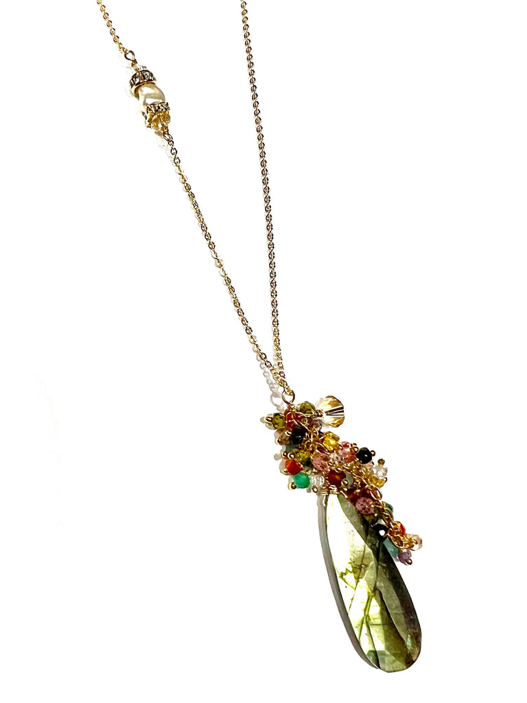 Labradorite long necklace