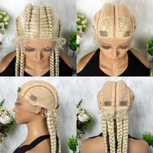 Load image into Gallery viewer, 32" Full Lace Four Braid Box Braids Wig | Kanekalon Synthetic Braided Wig for Black Women